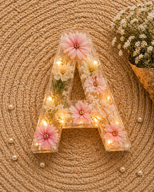 Floral Resin Monogram